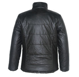 Super Warm Ladies PU Turtleneck Jacket With Zipper Slim Shape Super Warm