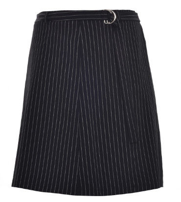 Striped Women's Fashion Skirts Short Style With D-ring Buckle In Waist